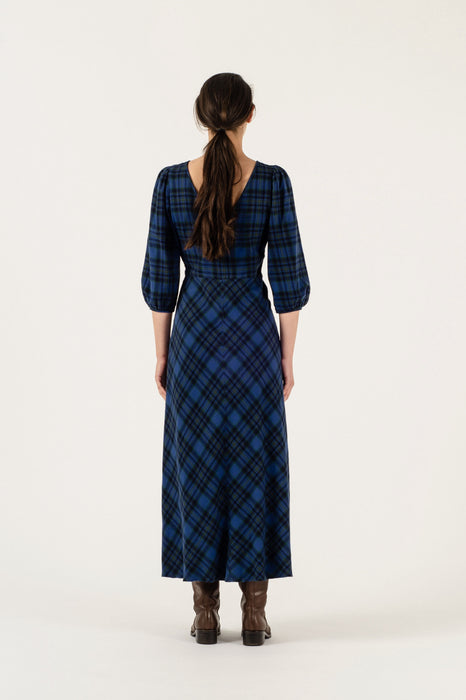 Robin Dress - Cobalt Tartan Flannel