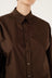 Maryse Shirt - Coffee Poplin