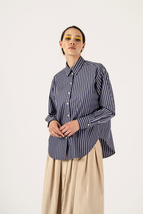 Maryse Shirt - Navy Stripe