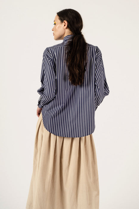 Maryse Shirt - Navy Stripe