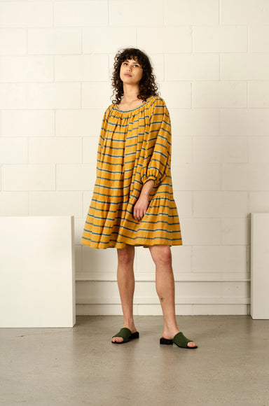 Rainer Dress - Saffron Stripe