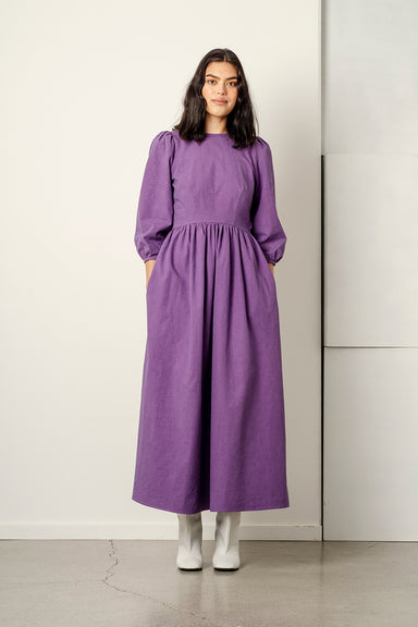 Heidi Dress - Amethyst Stripe