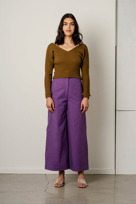 Jeane Pant - Amethyst Stripe