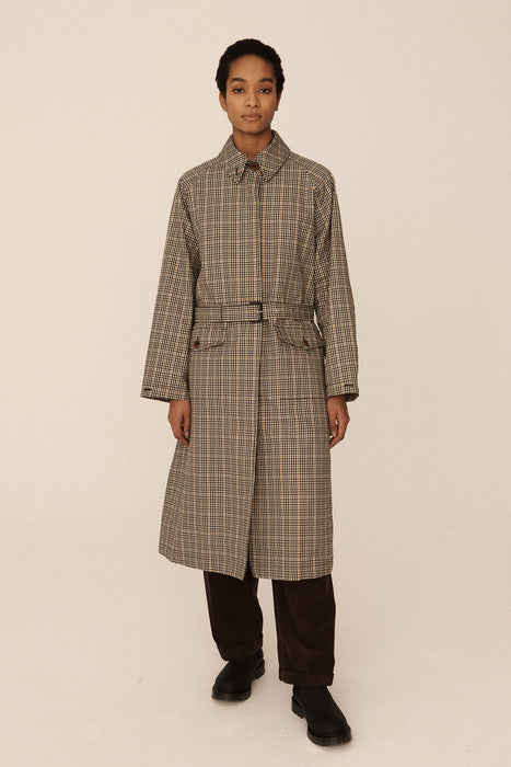 Weather Trench Coat - Black / Beige