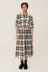 Garden Crinkle Check Dress - Black / Stone