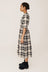 Garden Crinkle Check Dress - Black / Stone