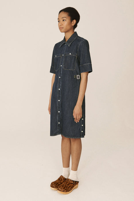 Hector Organic Denim Dress - Indigo