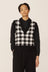 Hedi Gingham Vest - Black / Stone