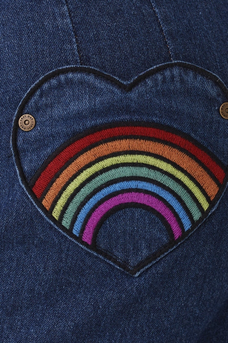 Rainbow Bum Jeans - Blue