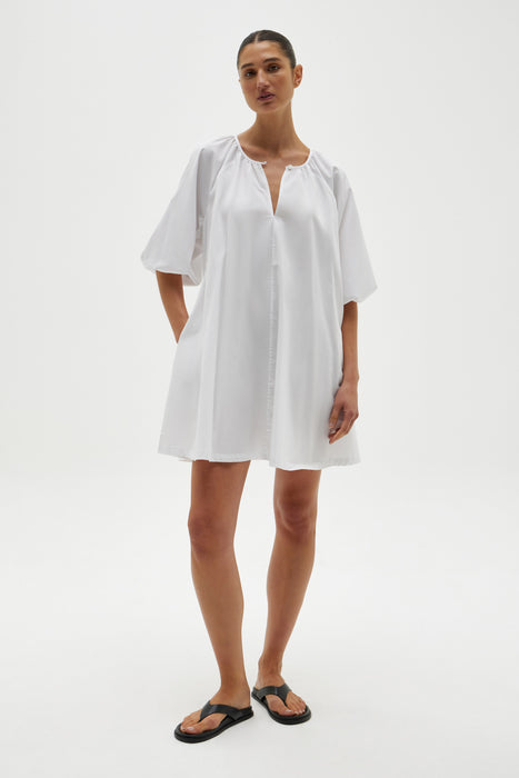 Relaxed Mini Dress - White