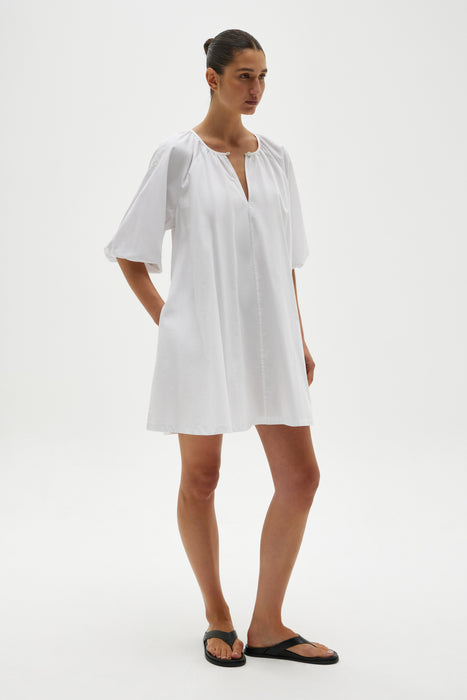 Relaxed Mini Dress - White