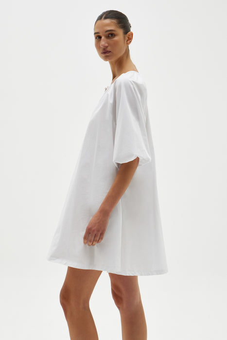 Relaxed Mini Dress - White