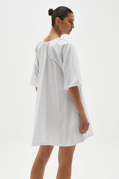 Relaxed Mini Dress - White