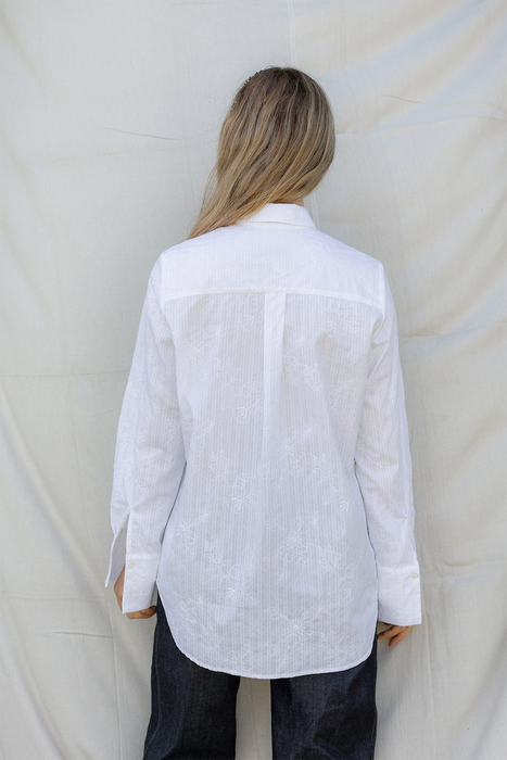 Robby Shirt - White Embroidery