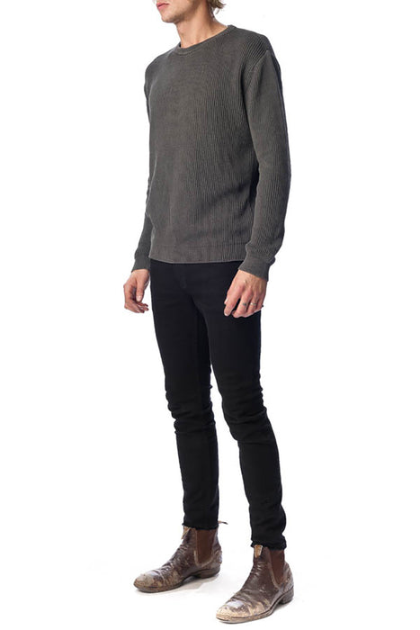 Worn Rib Knit - Charcoal