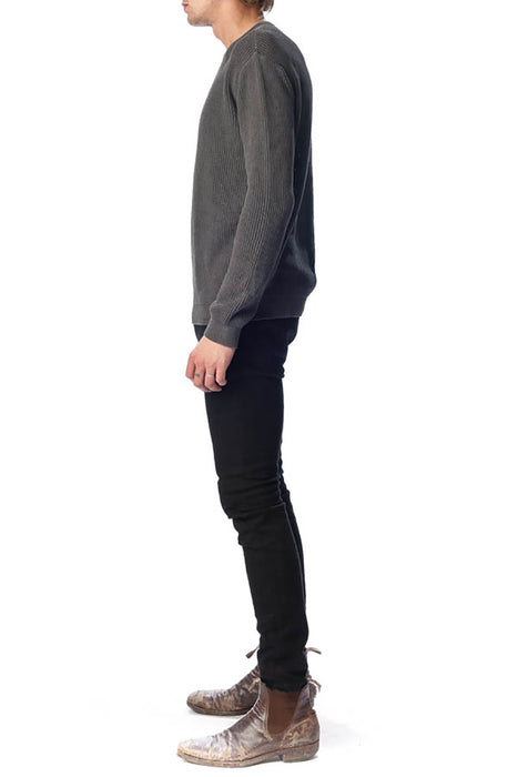 Worn Rib Knit - Charcoal