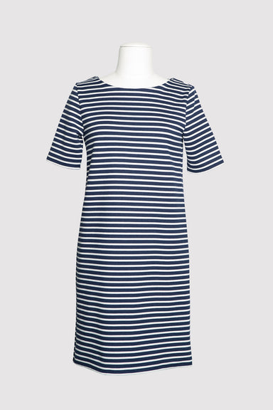 Sidney Stripe Dress - Navy+Grey Stripe