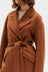 Sadie Single Breasted Coat - Burnt Ochre