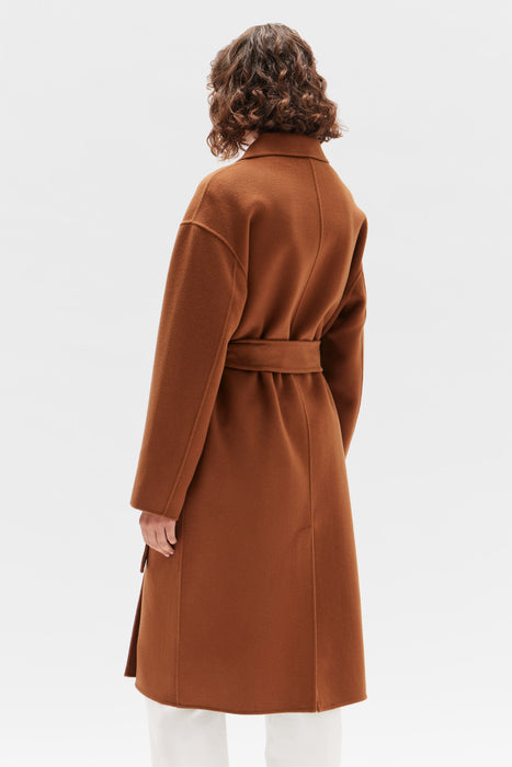 Sadie Single Breasted Coat - Burnt Ochre