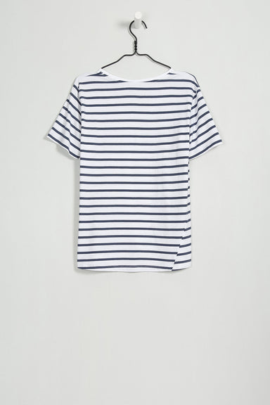 BB Scoop Tee - Blue & White Stripe