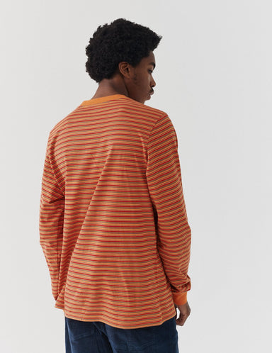 Tiny Stripe LS Tee - Orange