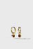 Cosmo Charm Hoop Earrings - Gold Plated / Garnet