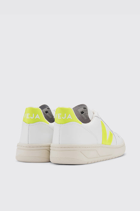 V-10 Leather - Extra White / Jaune Fluo