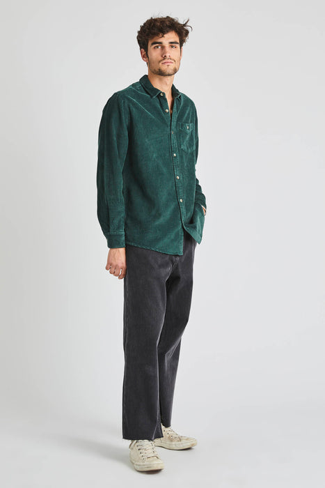 Men at Work Fat Cord Shirt - Pine