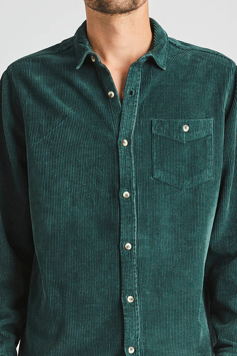 Men at Work Fat Cord Shirt - Pine