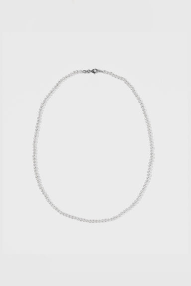 Micro Pearl Necklace - Sterling Silver