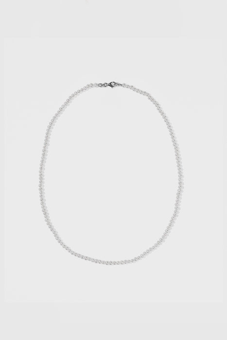Micro Pearl Necklace - Sterling Silver
