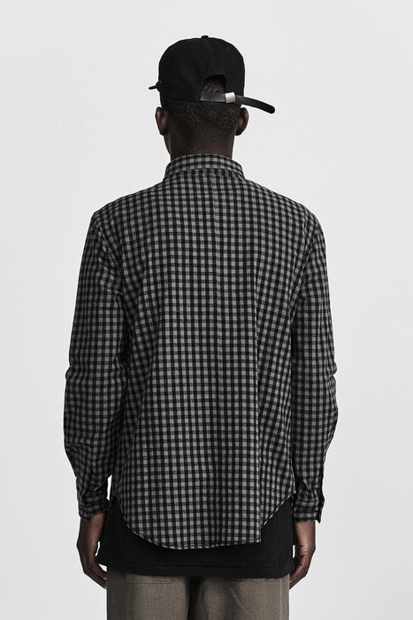 Classic Flannel Shirt - Charcoal/Khaki