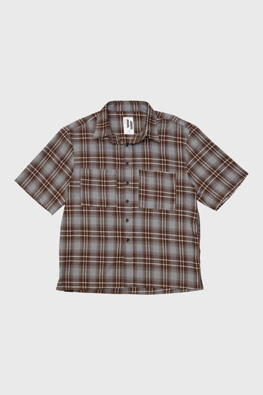 SS Pocket Shirt - Brown / Blue Plaid