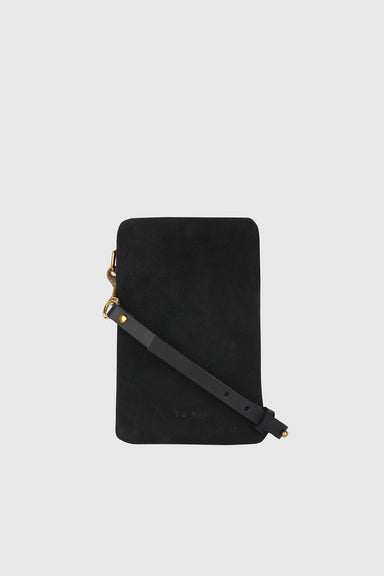 1/8 Kat Pouch - Black Suede