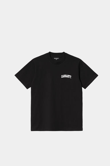 Carhartt WIP S/S University Script T-Shirt - Black / White | Infinite Definite 