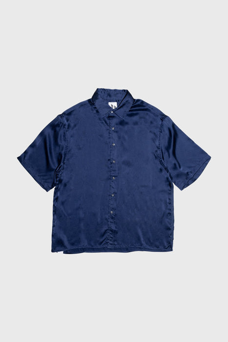 SS Silk Shirt - Deep Blue