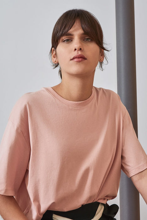 Building Block Boxy Tee - Petal