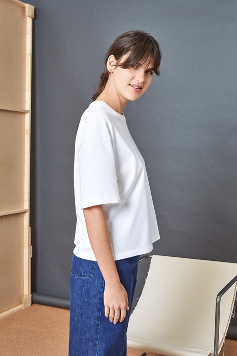 Building Block Boxy Tee - White