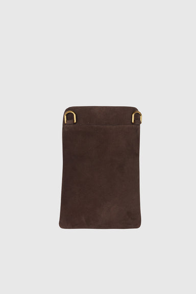 1/8 Kat Pouch - Chocolate Suede