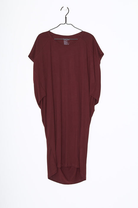 Building Block Drape Dress - Burgundy