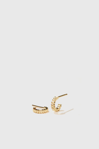 Solaire Hoop Earrings Small - Gold Plated