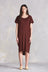 Building Block Drape Dress - Burgundy