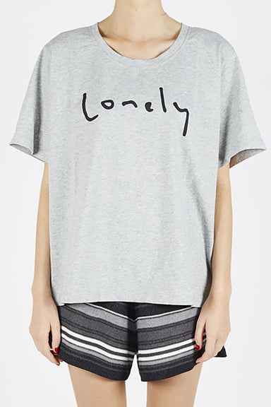 Boyfriend Tee - Grey Lonely