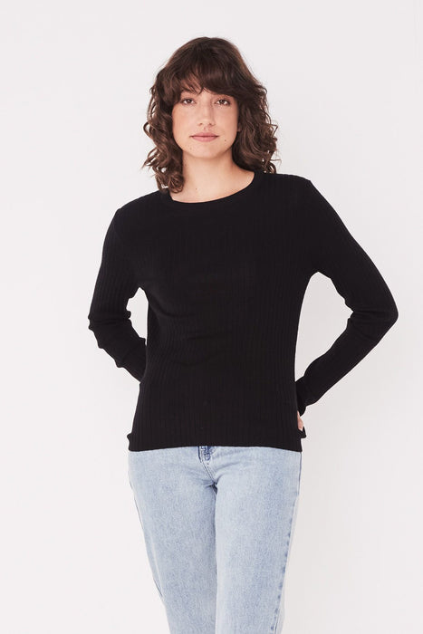 Ella Long Sleeve Knit - Black