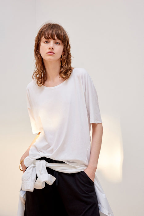 Building Block Oversized Tee - White