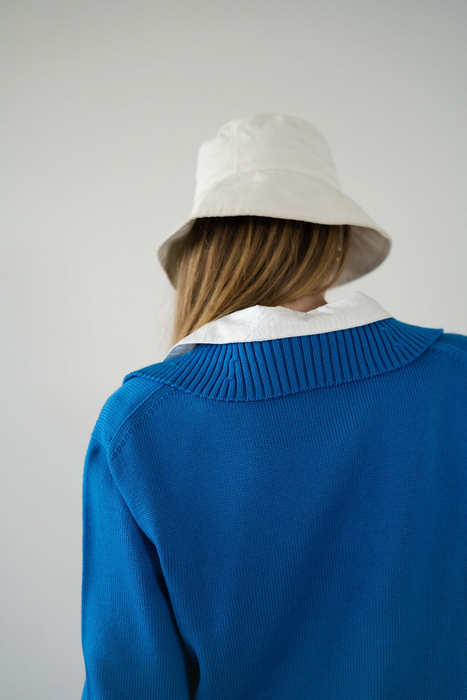 Collared Sweater - Azure