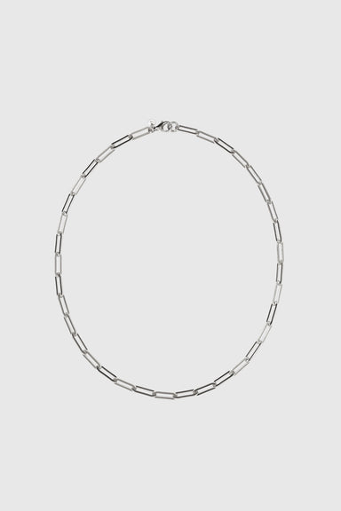 Paperclip Heavy Necklace - Sterling Silver
