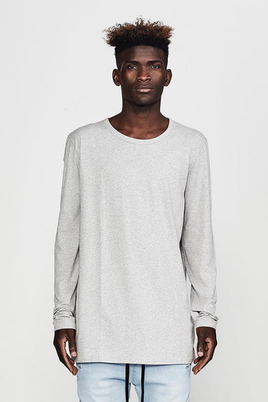 Crew L/S Tee - Grey Marle