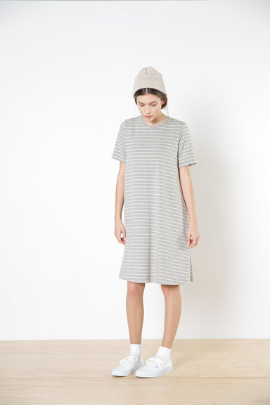 Amy Dress - Grey Stripe