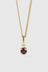 Della Necklace - 23ct Gold Plated / Garnet